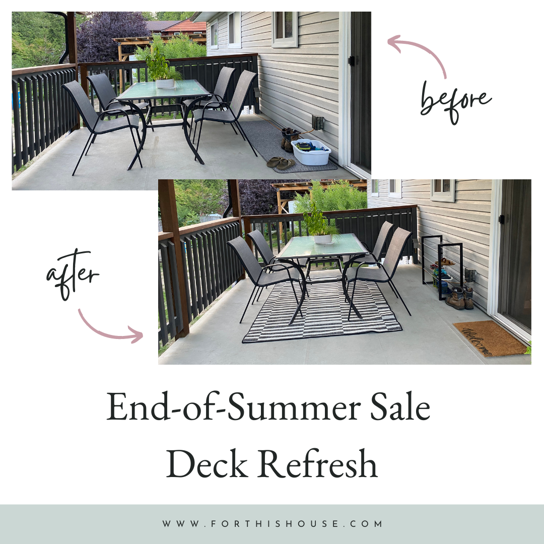 Before & After an End-of-Summer Sale Deck Refresh