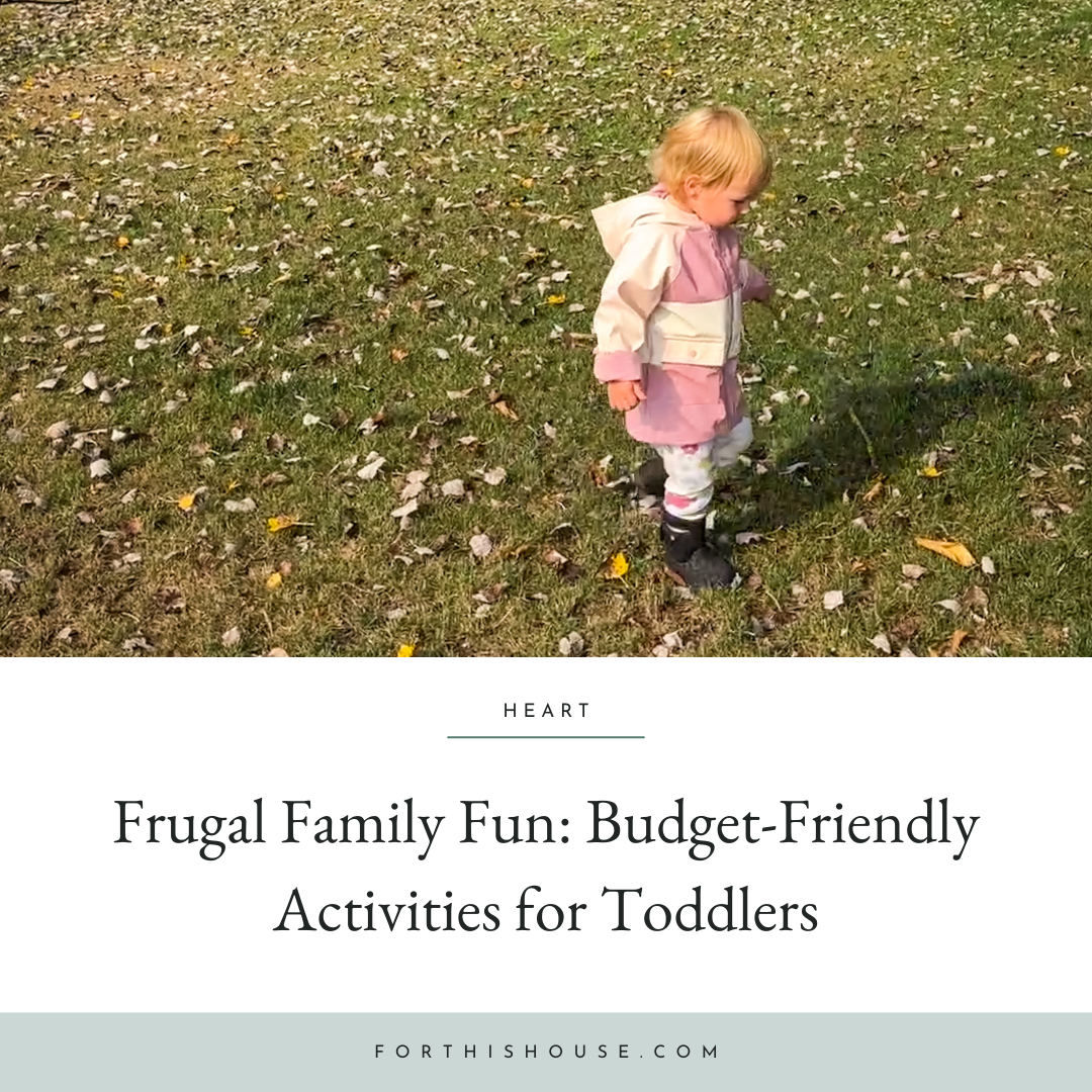 A blog about budget-friendly activities for toddlers.