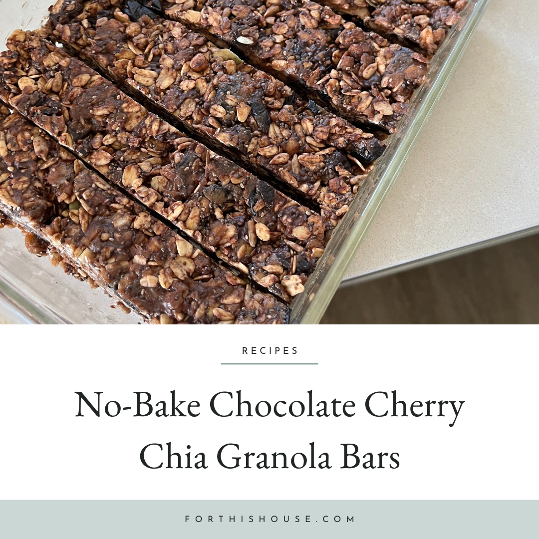 No-Bake Chocolate Cherry Chia Granola Bars